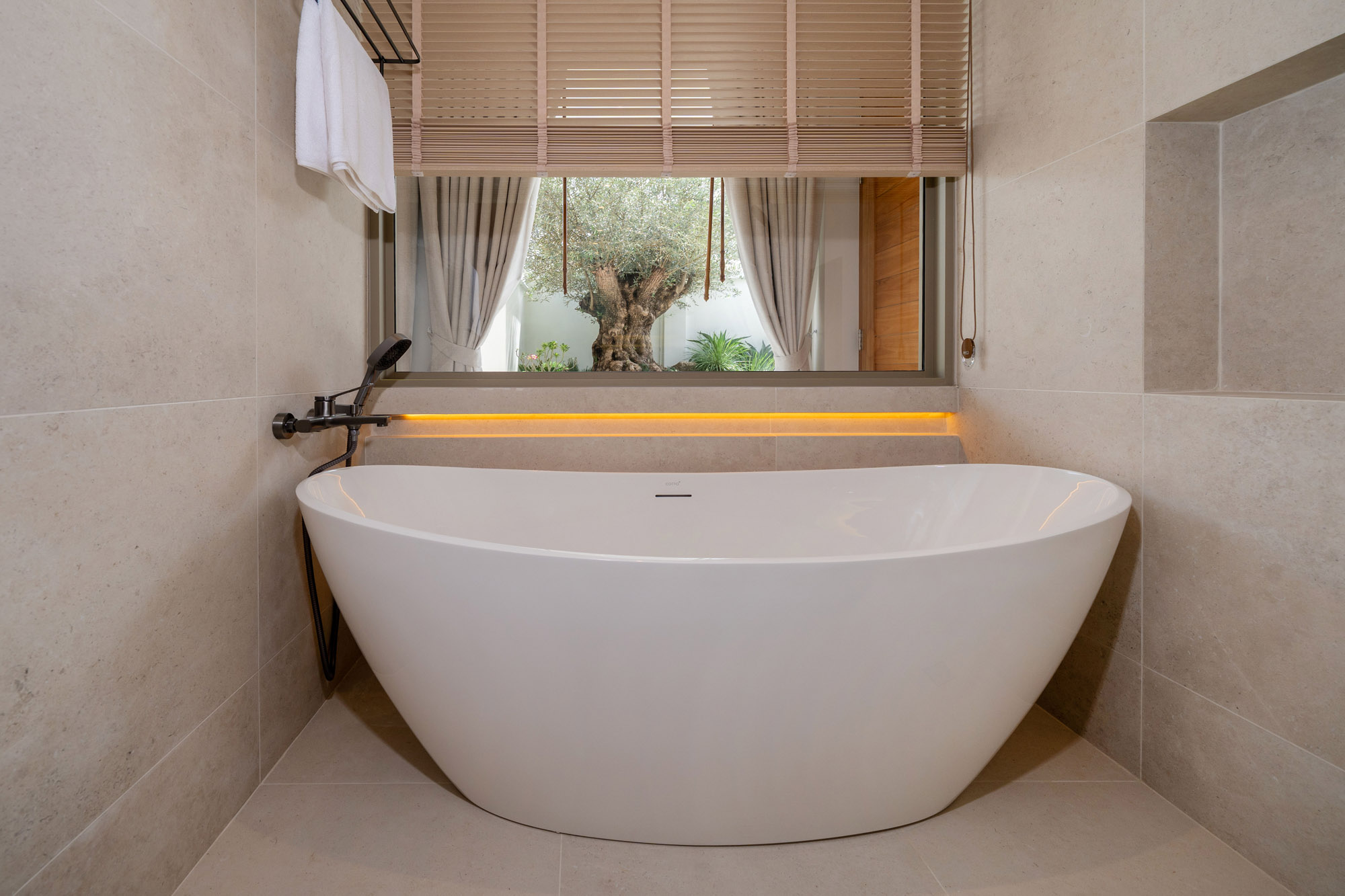 Freestanding bath in the Bangtao Beach Villa ensuite